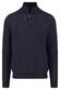 Fynch-Hatton Troyer Zip Fine Allover Texture Trui Navy