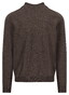 Fynch-Hatton Troyer Zip Lambswool Pullover Dark Chocolate