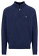 Fynch-Hatton Troyer Zip Lambswool Pullover Navy
