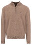 Fynch-Hatton Troyer Zip Lambswool Pullover Taupe