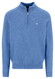 Fynch-Hatton Troyer Zip Lambswool Trui Crystal Blue