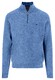 Fynch-Hatton Troyer Zip Lambswool Trui Crystal Blue