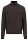 Fynch-Hatton Troyer Zip Lambswool Trui Dark Chocolate