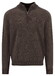 Fynch-Hatton Troyer Zip Lambswool Trui Dark Chocolate