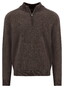 Fynch-Hatton Troyer Zip Lambswool Trui Dark Chocolate
