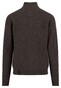 Fynch-Hatton Troyer Zip Lambswool Trui Dark Chocolate
