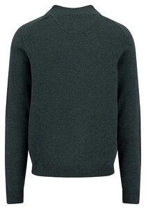 Fynch-Hatton Troyer Zip Lambswool Trui Dark Ivy
