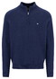 Fynch-Hatton Troyer Zip Lambswool Trui Navy