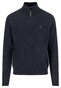 Fynch-Hatton Troyer Zip Lambswool Trui Navy