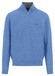 Fynch-Hatton Troyer Zip Merino Cashmere Trui Crystal Blue