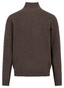 Fynch-Hatton Troyer Zip Merino Cashmere Trui Dark Chocolate