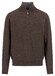 Fynch-Hatton Troyer Zip Merino Cashmere Trui Dark Chocolate