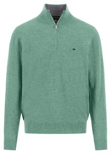Fynch-Hatton Troyer Zip Merino Cashmere Trui Fern