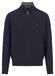 Fynch-Hatton Troyer Zip Merino Cashmere Trui Navy