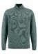 Fynch-Hatton Troyer Zip Merino Wool Blend Donegal Knit Trui Sage Green