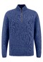Fynch-Hatton Troyer Zip Merino Wool Blend Donegal Knit Trui Wave