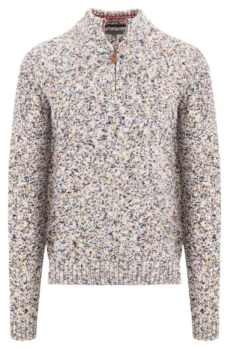Fynch-Hatton Troyer Zip Multicolor Knit Trui Poppy Red-Multi