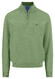 Fynch-Hatton Troyer Zip Superfine 3-Ply Cotton Trui Avocado