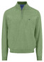 Fynch-Hatton Troyer Zip Superfine 3-Ply Cotton Trui Avocado