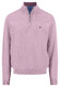 Fynch-Hatton Troyer Zip Superfine 3-Ply Cotton Trui Magnolia