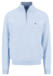 Fynch-Hatton Troyer Zip Superfine 3-Ply Cotton Trui New Breeze