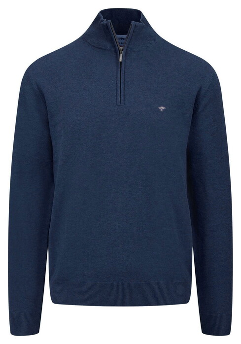 Fynch-Hatton Troyer-Zip Superfine Cotton Pullover Night