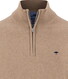 Fynch-Hatton Troyer Zip Superfine Cotton Pullover Taupe