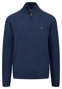 Fynch-Hatton Troyer-Zip Superfine Cotton Trui Night