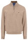 Fynch-Hatton Troyer Zip Superfine Cotton Trui Taupe
