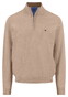 Fynch-Hatton Troyer Zip Superfine Cotton Trui Taupe