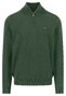 Fynch-Hatton Troyer-Zip Supersoft Cotton Trui Dark Leaf