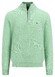 Fynch-Hatton Troyer Zip Uni Color Structure Trui Turf Green