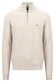 Fynch-Hatton Troyer Zip Uni Color Structure Trui Winter White