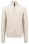 Fynch-Hatton Troyer Zip Uni Color Structure Trui Winter White