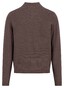 Fynch-Hatton Troyer Zip Winter Air Cotton Cashmere Trui Dark Chocolate