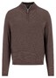 Fynch-Hatton Troyer Zip Winter Air Cotton Cashmere Trui Dark Chocolate