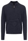 Fynch-Hatton Troyer Zip Winter Air Cotton Cashmere Trui Navy