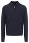 Fynch-Hatton Troyer Zip Winter Air Cotton Cashmere Trui Navy