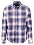 Fynch-Hatton Twill Check Button-Down Overhemd Deep Merlot-Blue