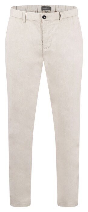 Fynch-Hatton Two-Tone Cotton Linnen Texture Broek Stone