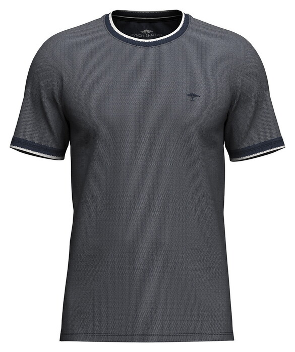 Fynch-Hatton Two-Tone Fine Tipping Contrast T-Shirt Navy