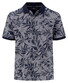 Fynch-Hatton Two-Tone Leaves Pattern Poloshirt Navy