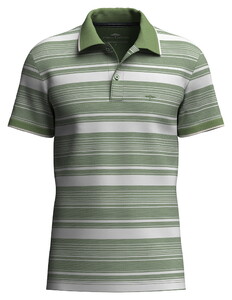Fynch-Hatton Two-Tone Multi Striped Polo Avocado