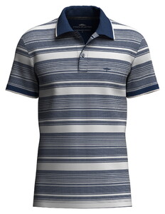 Fynch-Hatton Two-Tone Multi Striped Polo Midnight