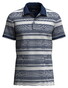 Fynch-Hatton Two-Tone Multi Striped Polo Midnight