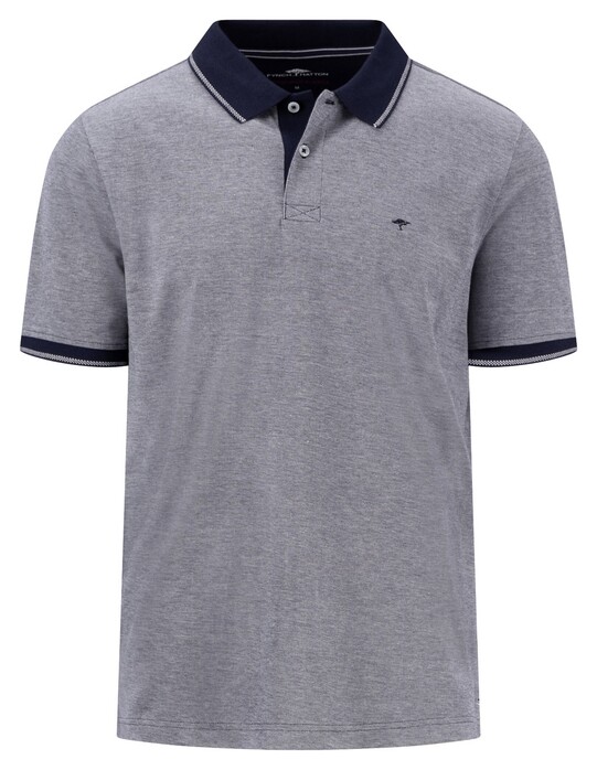 Fynch-Hatton Two-Tone Subtle Contrast Polo Navy