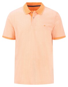 Fynch-Hatton Two-Tone Subtle Contrast Polo Sunny Orange