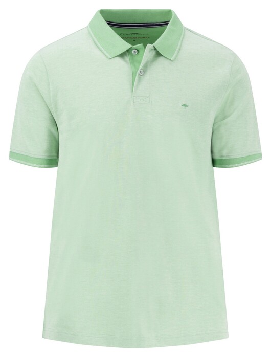 Fynch-Hatton Two-Tone Subtle Contrast Polo Turf Green
