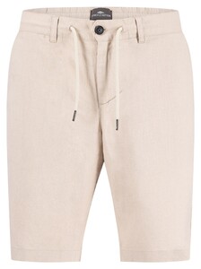 Fynch-Hatton Uni Color Cotton Linnen Drawstring Bermuda Stone