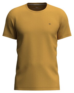 Fynch-Hatton Uni Color Crew Neck Cotton T-Shirt Amber